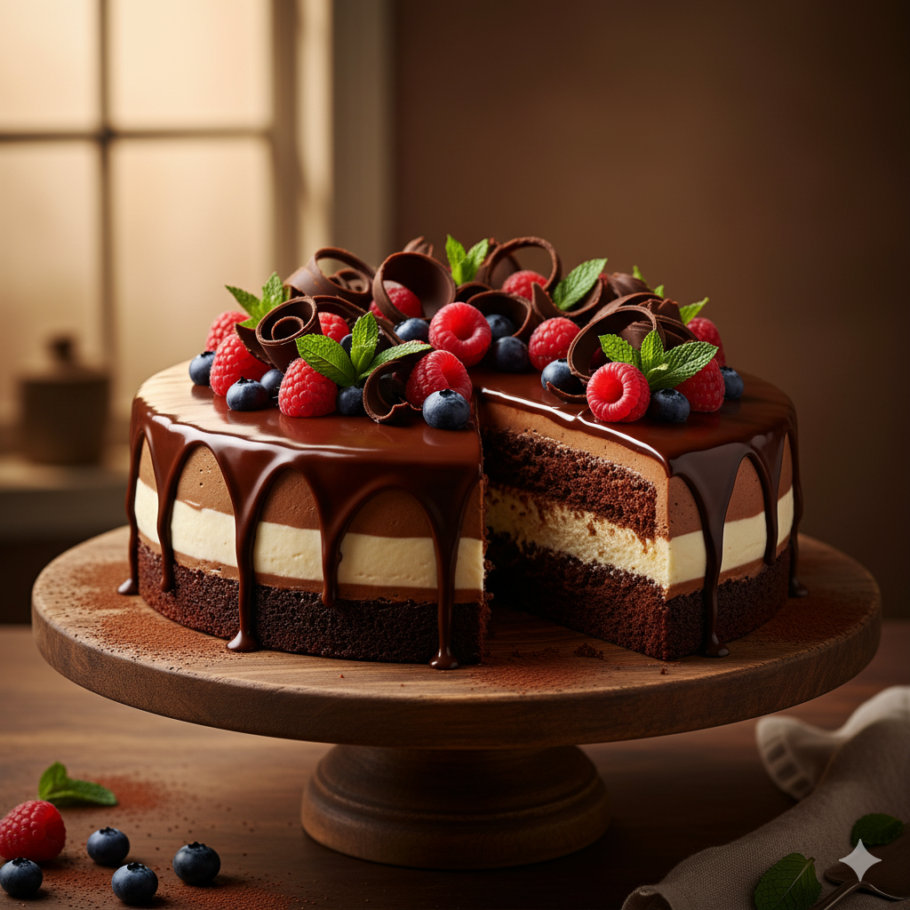 עוגת מוס שוקולד