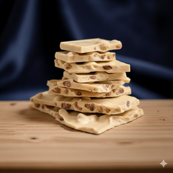 שברי שוקולד לבן עם פצפוצי תירס